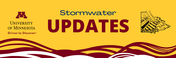 UPDATES newsletter banner maroon and gold with waves and logos